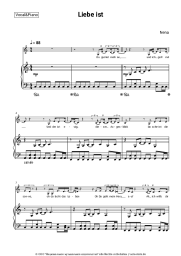 Noten, Akkorde Nena - Liebe ist