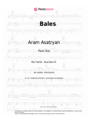 Noten, Akkorde Aram Asatryan - Bales