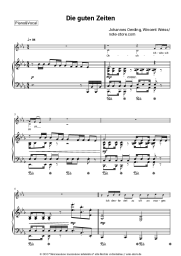 Noten, Akkorde Johannes Oerding, Wincent Weiss - Die guten Zeiten