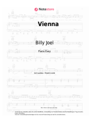 Noten, Akkorde Billy Joel - Vienna