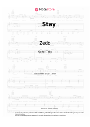 Noten, Akkorde Zedd, Alessia Cara - Stay