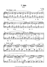 Noten, Akkorde Edvard Grieg - Lyric Pieces, op.38. No. 7 Waltz