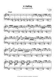 Noten, Akkorde Edvard Grieg - Lyric Pieces, op.47. No. 4 Norwegischer Tanz: Halling