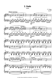 Noten, Akkorde Edvard Grieg - Lyric Pieces, op.57. No. 2 Gade