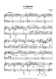 Noten, Akkorde Edvard Grieg - Lyric Pieces, op.57. No. 6 Homesickness