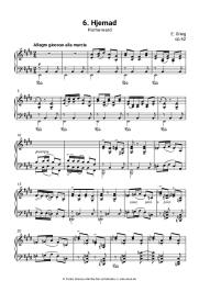 Noten, Akkorde Edvard Grieg - Lyric Pieces, op.62. No. 6 Homeward
