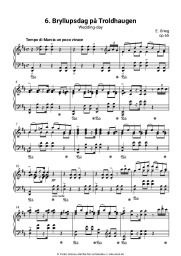 Noten, Akkorde Edvard Grieg - Lyric Pieces, op.65. No. 6 Wedding Day at Troldhaugen