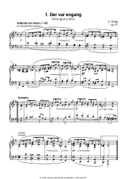 Noten, Akkorde Edvard Grieg - Lyric Pieces, Op.71. No. 1 Once upon a time