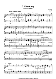 Noten, Akkorde Edvard Grieg - Lyric Pieces, Op.71. No. 7 Remembrances