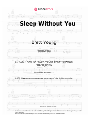 Noten, Akkorde Brett Young - Sleep Without You