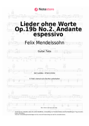 Noten, Akkorde Felix Mendelssohn - Lieder ohne Worte Op.19b No.2. Andante espessivo
