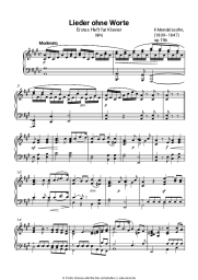 undefined Felix Mendelssohn - Lieder ohne Worte Op.19b No.4. Moderato