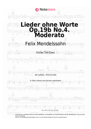 undefined Felix Mendelssohn - Lieder ohne Worte Op.19b No.4. Moderato