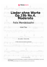 undefined Felix Mendelssohn - Lieder ohne Worte Op.19b No.4. Moderato