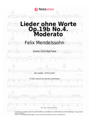 undefined Felix Mendelssohn - Lieder ohne Worte Op.19b No.4. Moderato