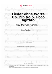 Noten, Akkorde Felix Mendelssohn - Lieder ohne Worte Op.19b No.5. Poco agitato