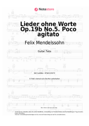 undefined Felix Mendelssohn - Lieder ohne Worte Op.19b No.5. Poco agitato
