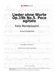 undefined Felix Mendelssohn - Lieder ohne Worte Op.19b No.5. Poco agitato
