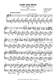 undefined Felix Mendelssohn - Lieder ohne Worte Op.19b No.6. Andante sostenuto: Venetianisches Gondellied