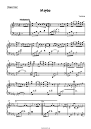 Noten, Akkorde Yiruma - Maybe