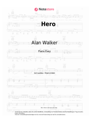 Noten, Akkorde Alan Walker, Sasha Alex Sloan - Hero