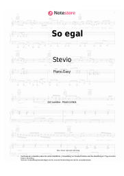 Noten, Akkorde Stevio, Glasperlenspiel, Basti Stein - So egal