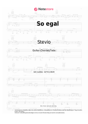 Noten, Akkorde Stevio, Glasperlenspiel, Basti Stein - So egal