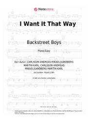 Noten, Akkorde Backstreet Boys - I Want It That Way
