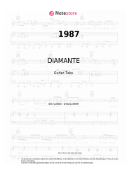Noten, Akkorde DIAMANTE - 1987