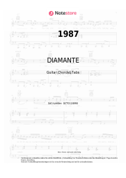 Noten, Akkorde DIAMANTE - 1987