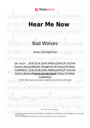 Noten, Akkorde Bad Wolves, DIAMANTE - Hear Me Now