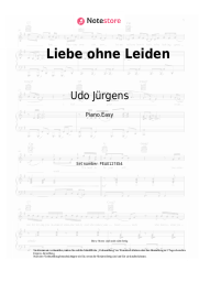 Noten, Akkorde Udo Jürgens, Jenny - Liebe ohne Leiden