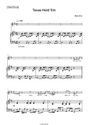 Noten, Akkorde Beyonce - Texas Hold 'Em