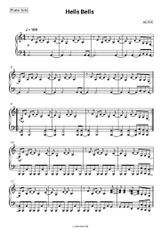 Noten, Akkorde AC-DC - Hells Bells