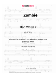 Noten, Akkorde Bad Wolves - Zombie