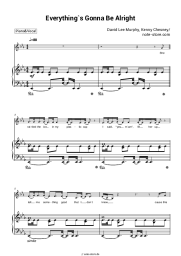 Noten, Akkorde David Lee Murphy, Kenny Chesney - Everything's Gonna Be Alright