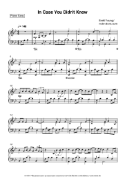 Noten, Akkorde Brett Young - In Case You Didn't Know