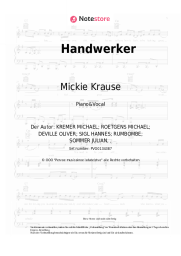 Noten, Akkorde Mickie Krause, Julian Sommer - Handwerker