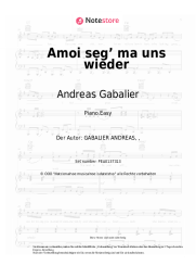 Noten, Akkorde Andreas Gabalier - Amoi seg’ ma uns wieder