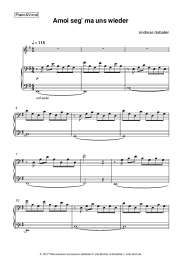 Noten, Akkorde Andreas Gabalier - Amoi seg’ ma uns wieder