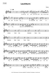 Noten, Akkorde Nena - Leuchtturm