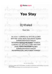 Noten, Akkorde DJ Khaled, Meek Mill, J Balvin, Lil Baby, Jeremih - You Stay
