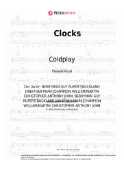 Noten, Akkorde Coldplay - Clocks