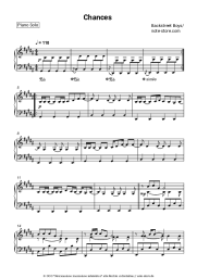 Noten, Akkorde Backstreet Boys - Chances