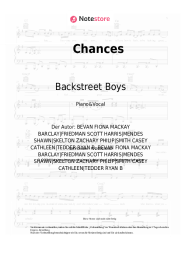 Noten, Akkorde Backstreet Boys - Chances