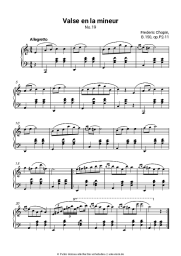 Noten, Akkorde Frederic Chopin - Waltz No. 19 in A minor, B. 150