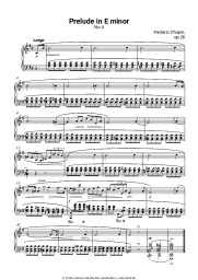 Noten, Akkorde Frederic Chopin - Prélude Opus 28 No. 4 in E Minor