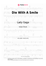 Noten, Akkorde Lady Gaga, Bruno Mars - Die With A Smile
