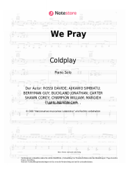 Noten, Akkorde Coldplay, Little Simz, Burna Boy, Elyanna, TINI - We Pray