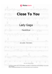Noten, Akkorde Lady Gaga - Close To You